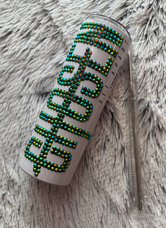 Chosen Set Apart Rhinestone Tumbler 1 Peter 2:9